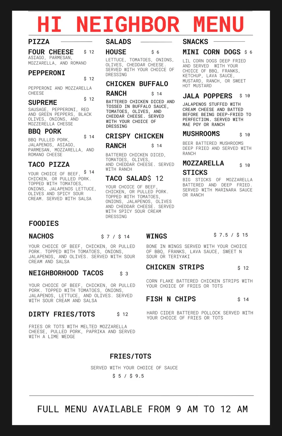 Menu 1