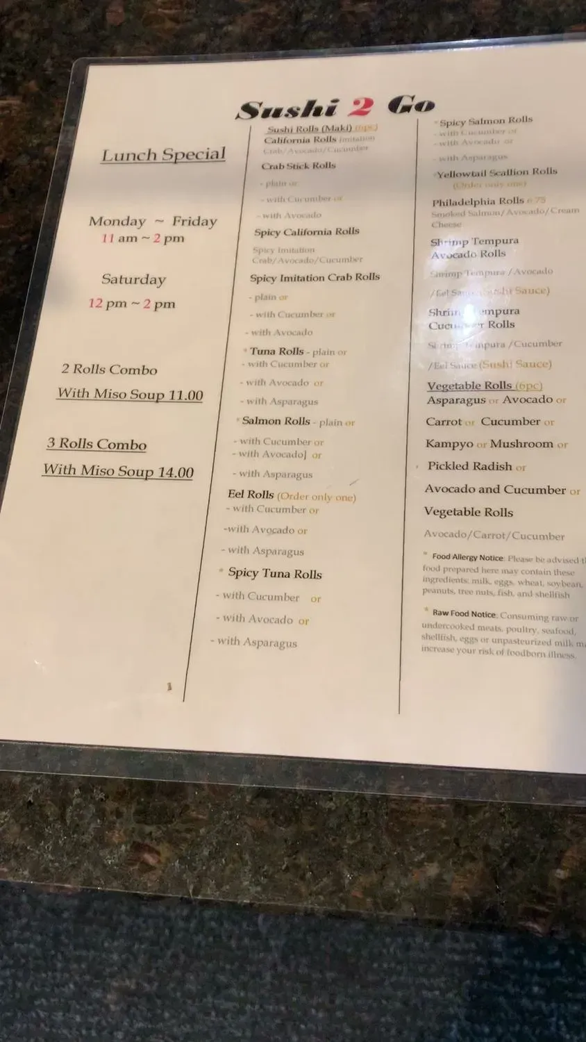 Menu 6