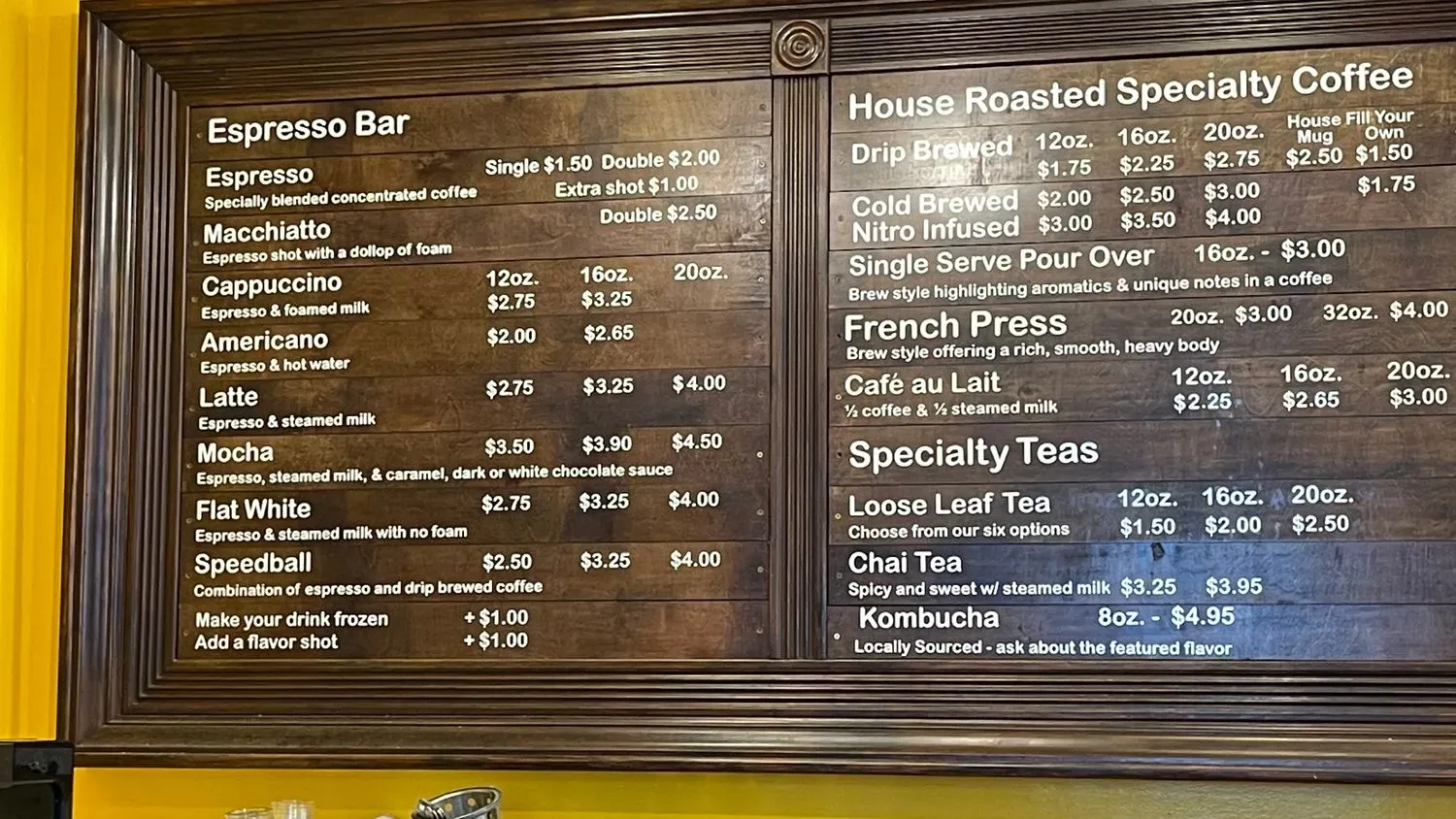 Standing Stone Coffee Company Menu - Updated October 2025