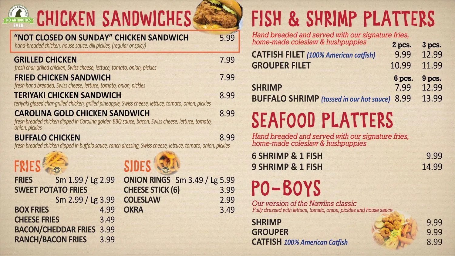 WNB Factory - Wings & Burger Menu - Updated October 2025