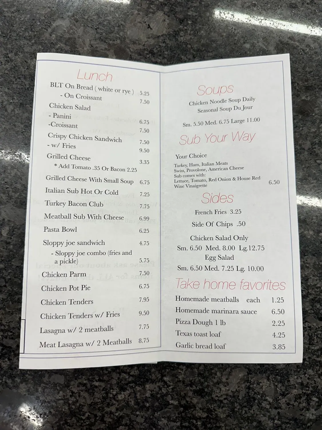 Menu 1