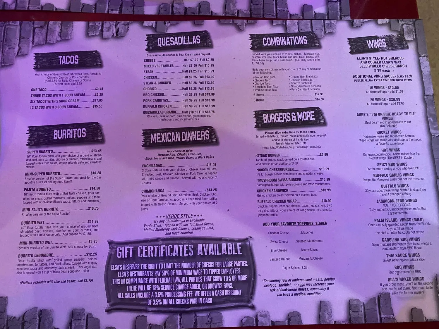 Menu 1