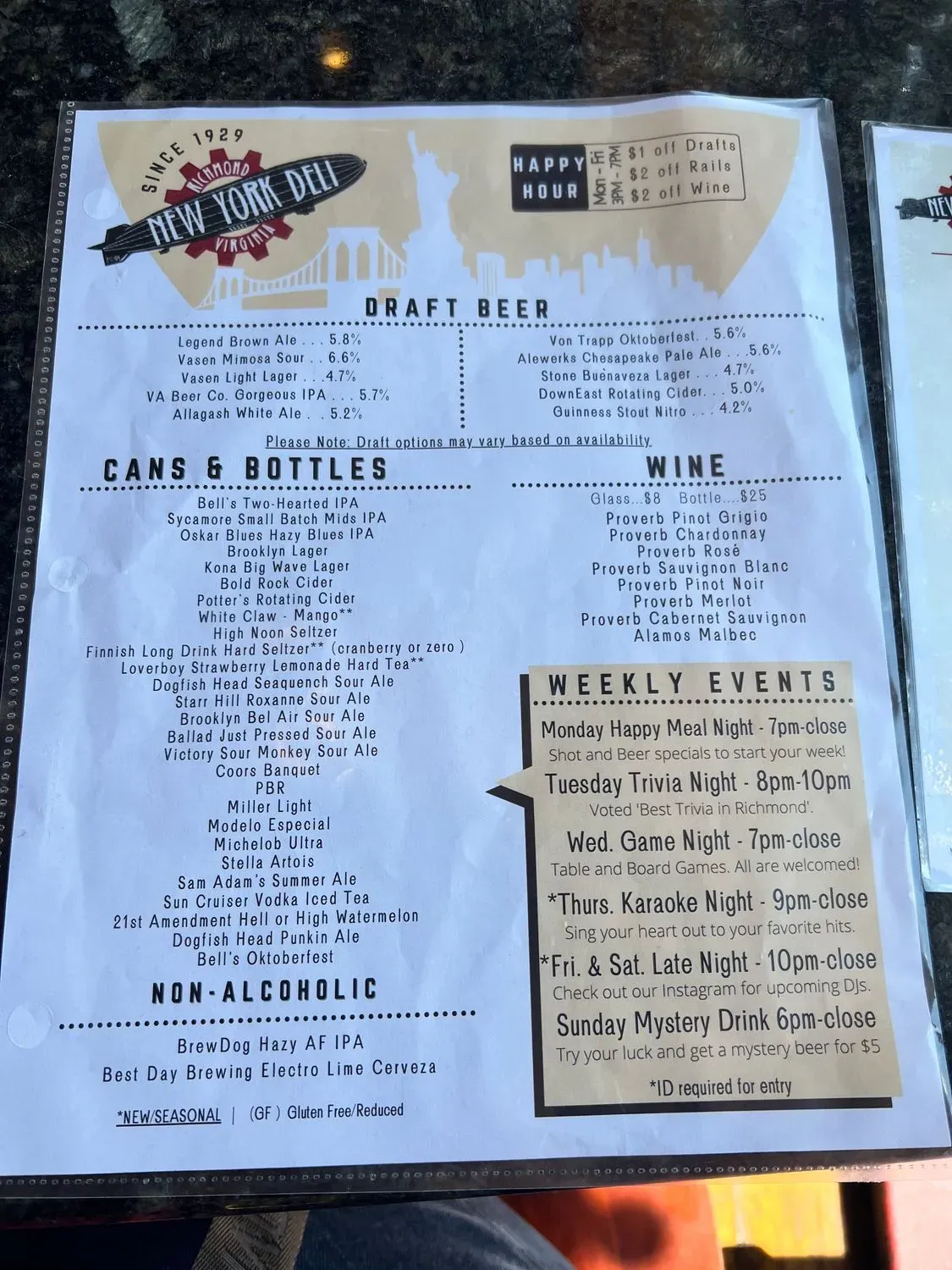 Menu 5