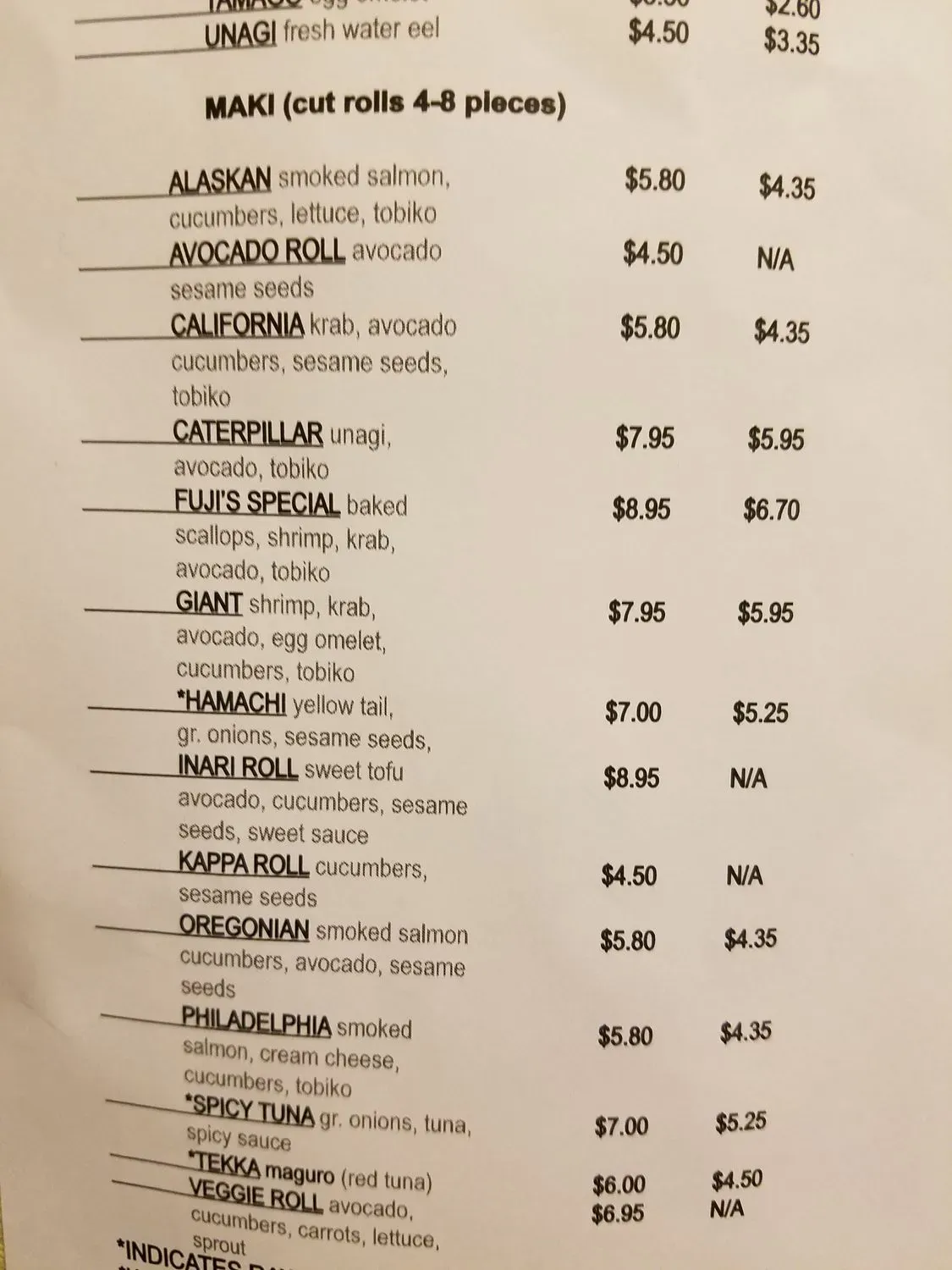 Menu 2