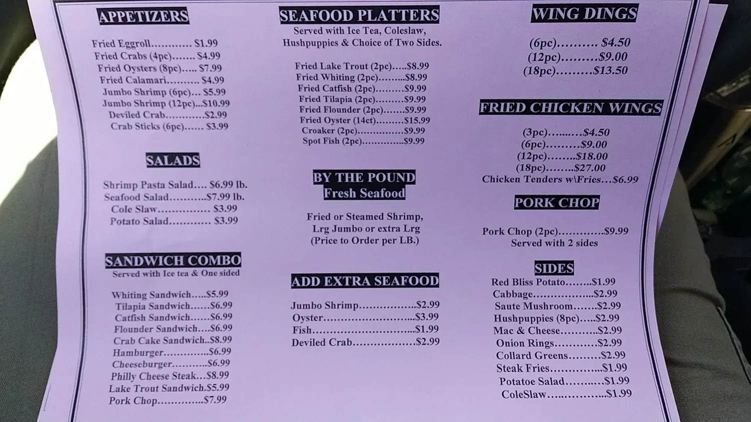 Menu 1