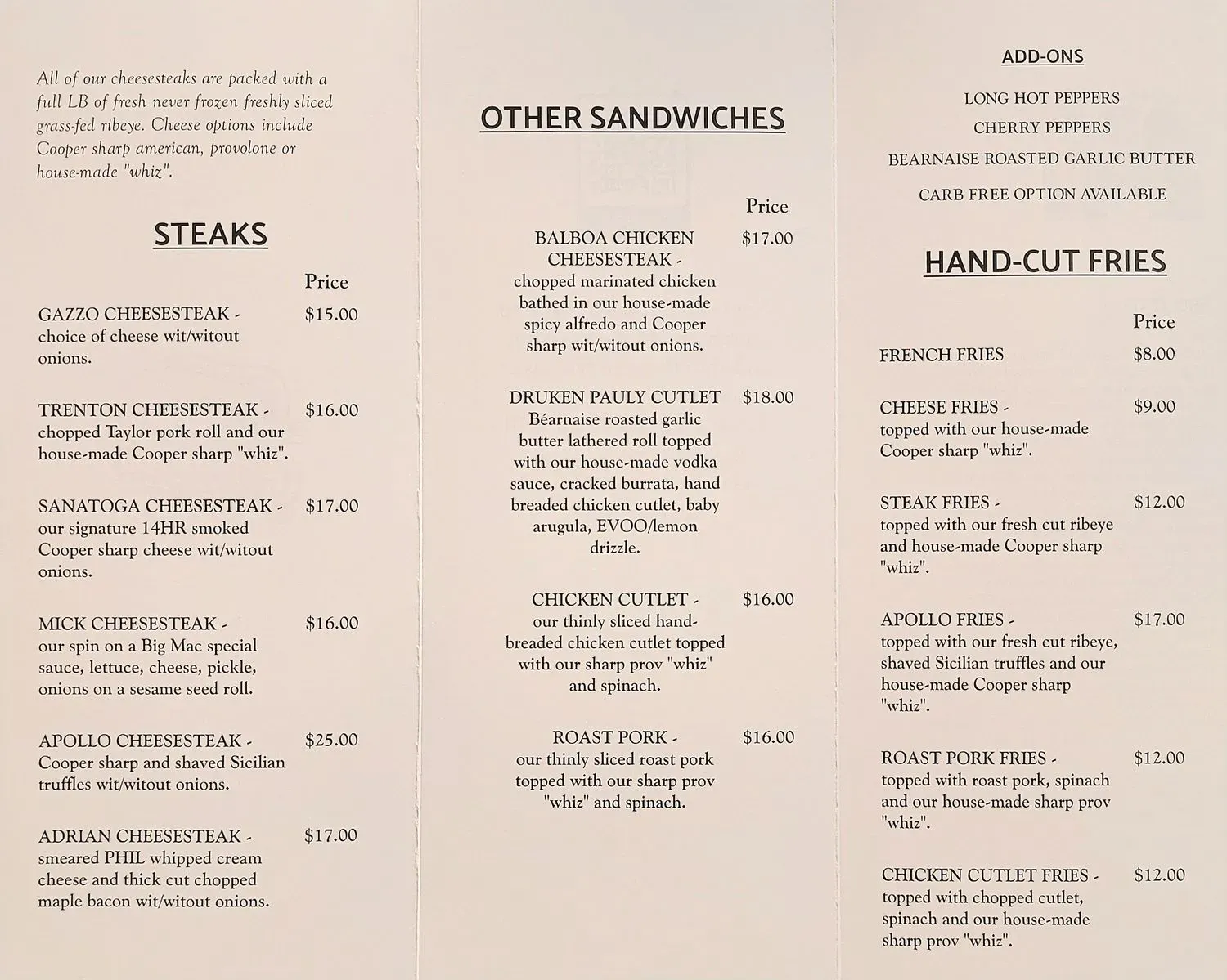 Menu 1