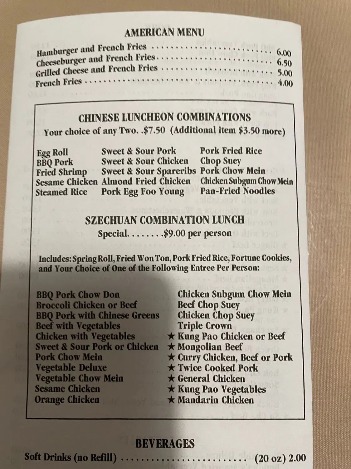 Menu 1