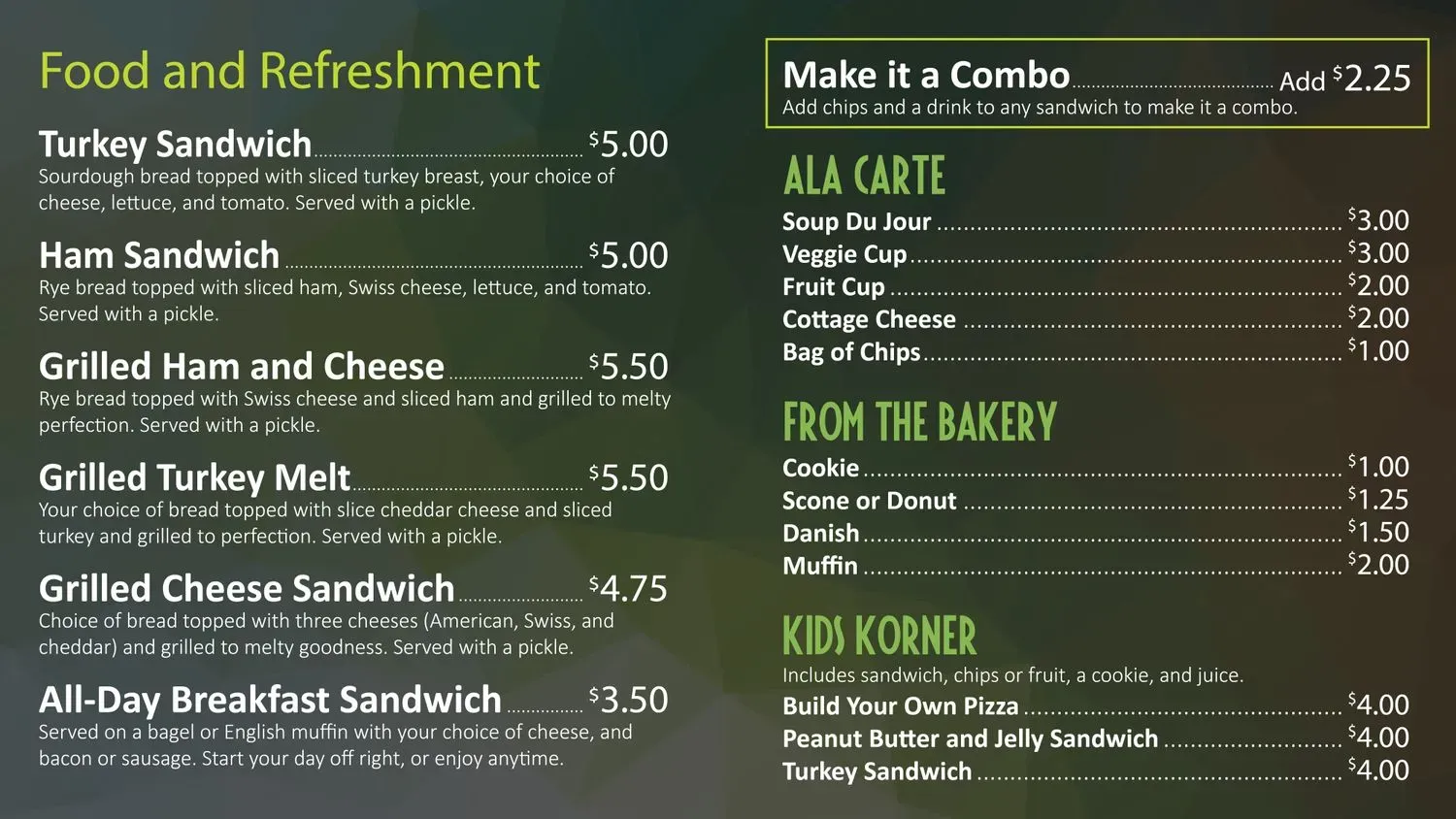 Menu 1