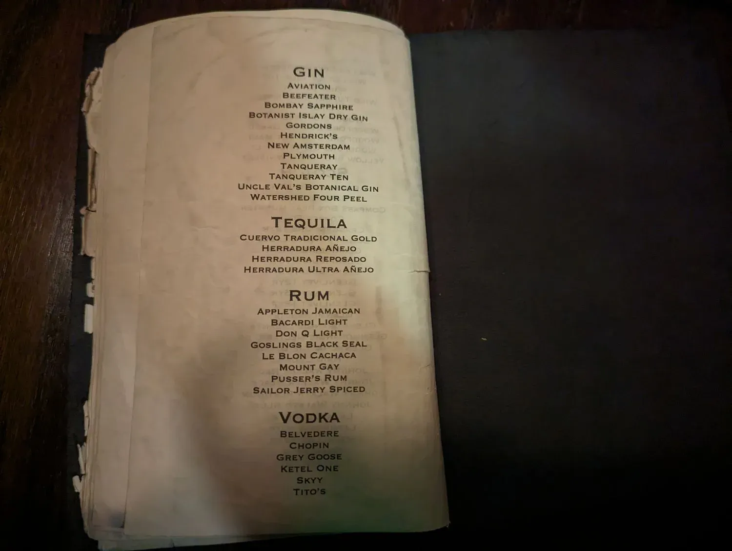 Menu 5