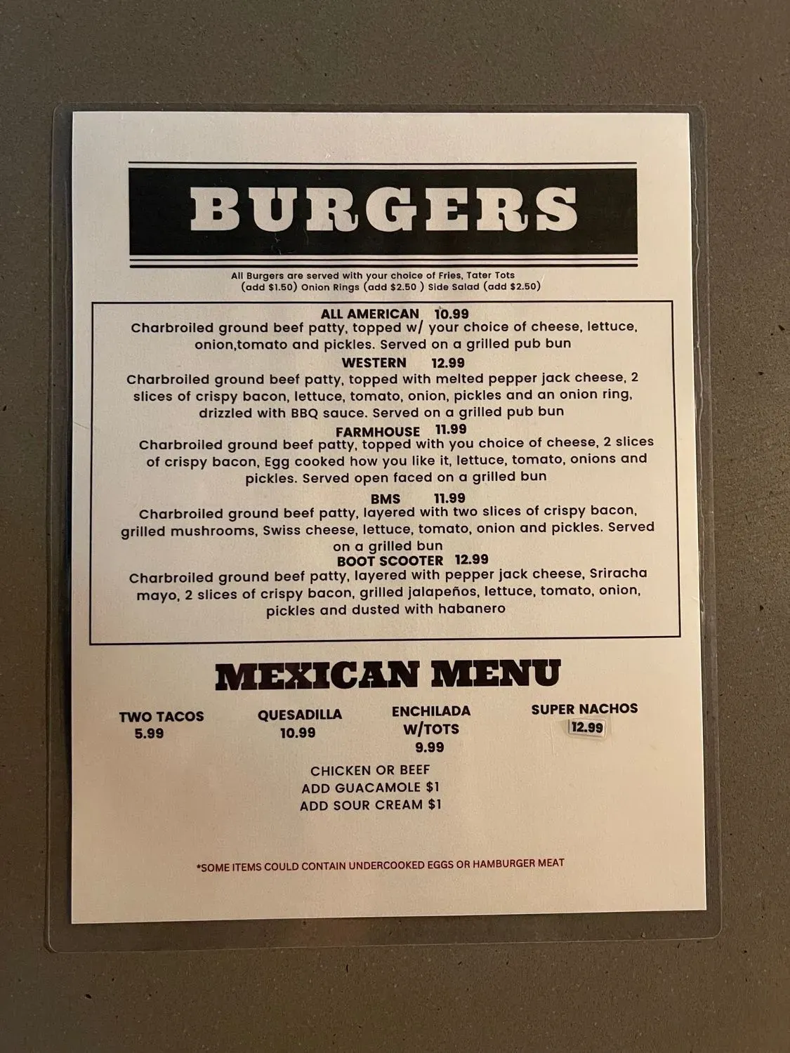 Menu 5