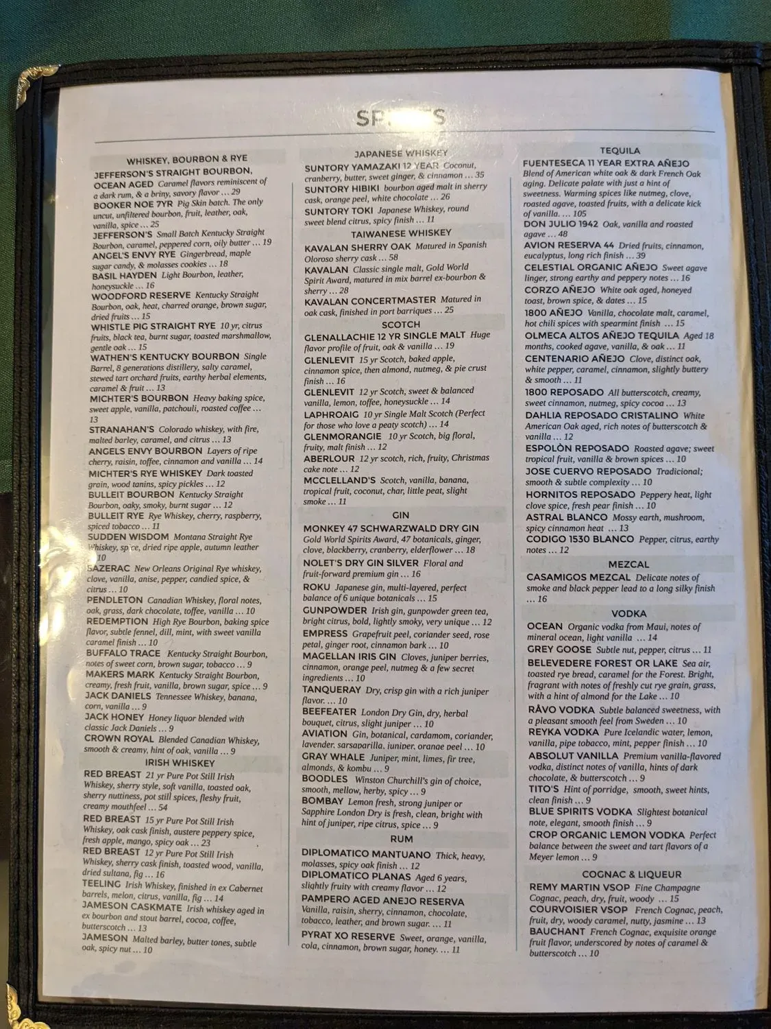 Menu 5