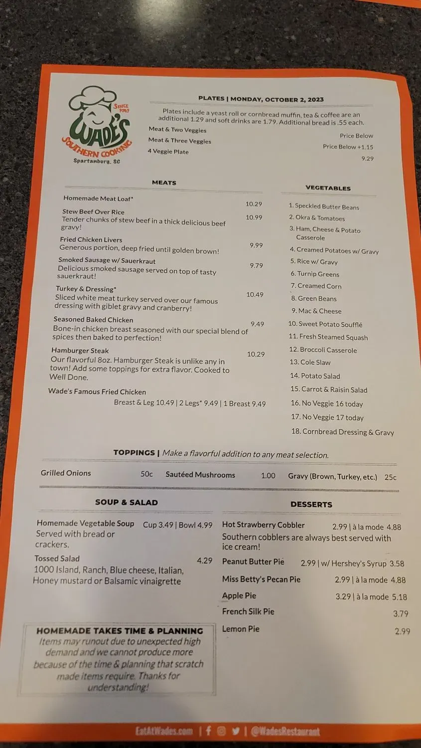 Menu 5