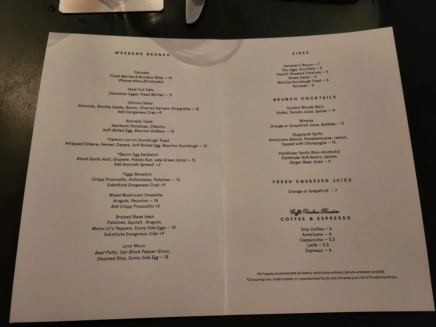 Menu 5