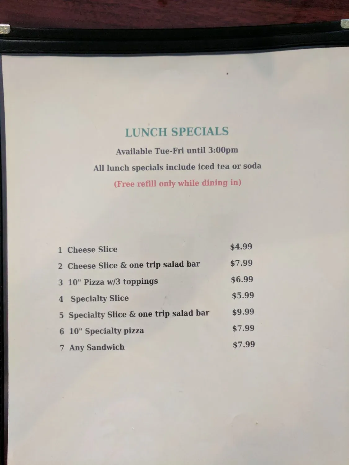 Menu 6