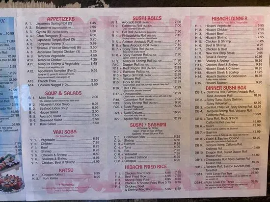 Menu 1