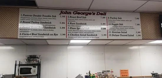 John George's Menu | Massillon, OH | Checkle