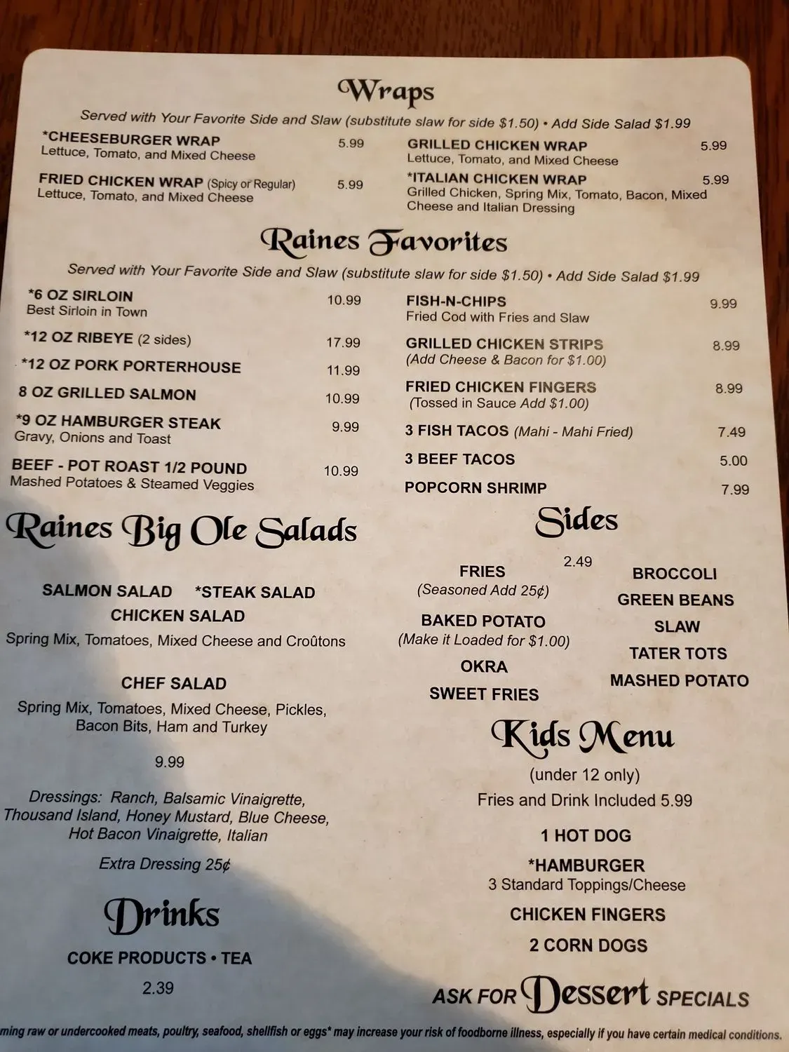 Menu 1