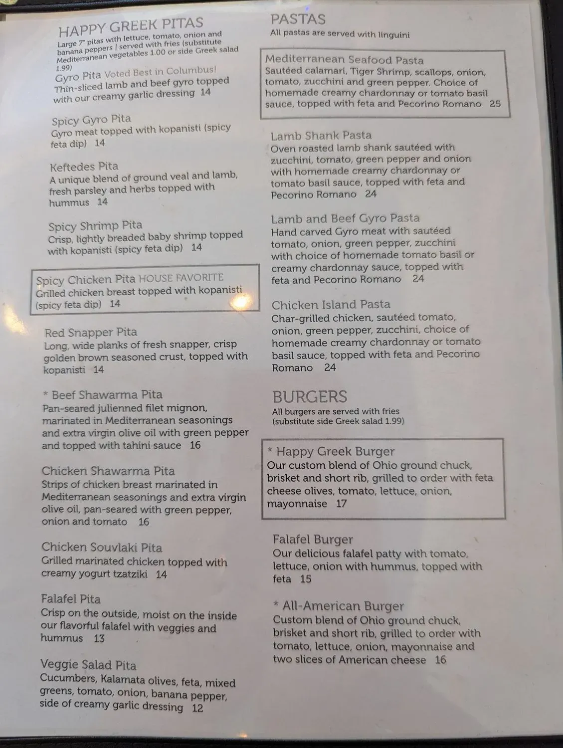 Menu 1