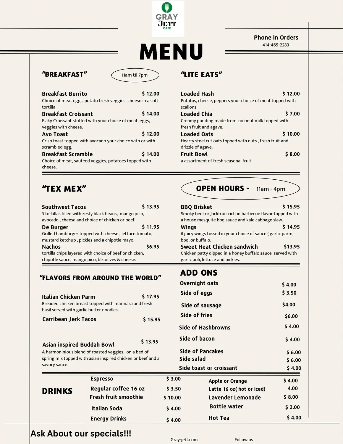 Menu 1