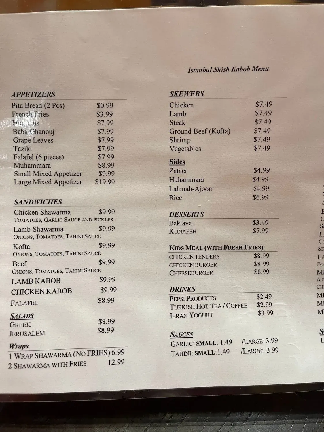 Menu 3