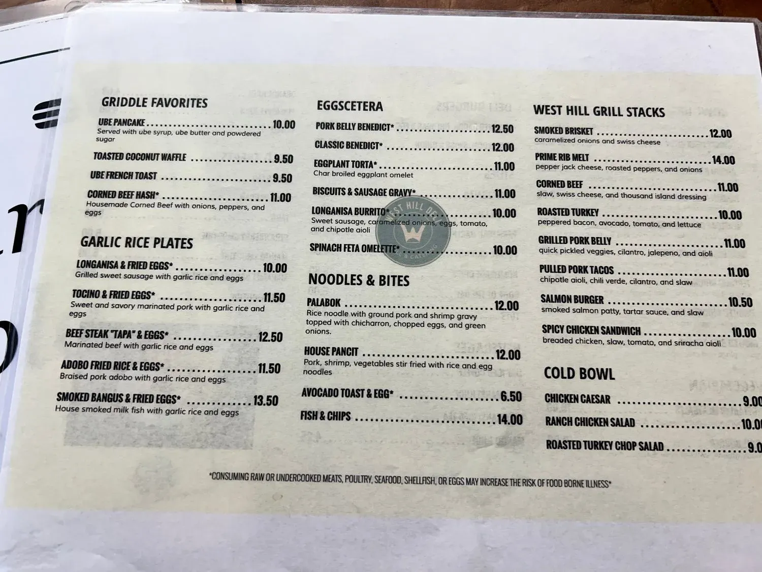 Menu 5