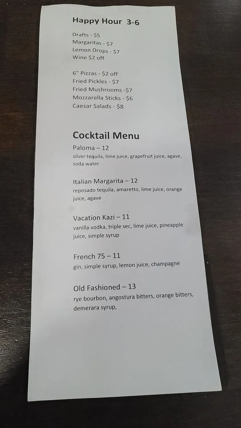 Menu 5