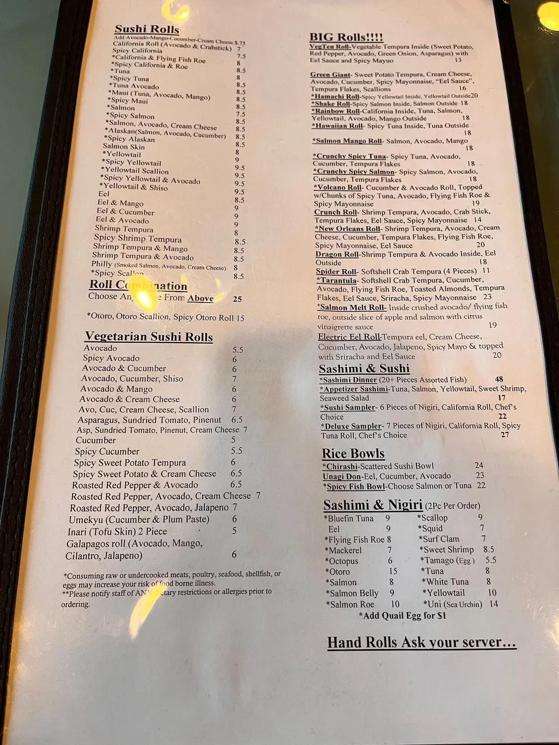 Menu 1