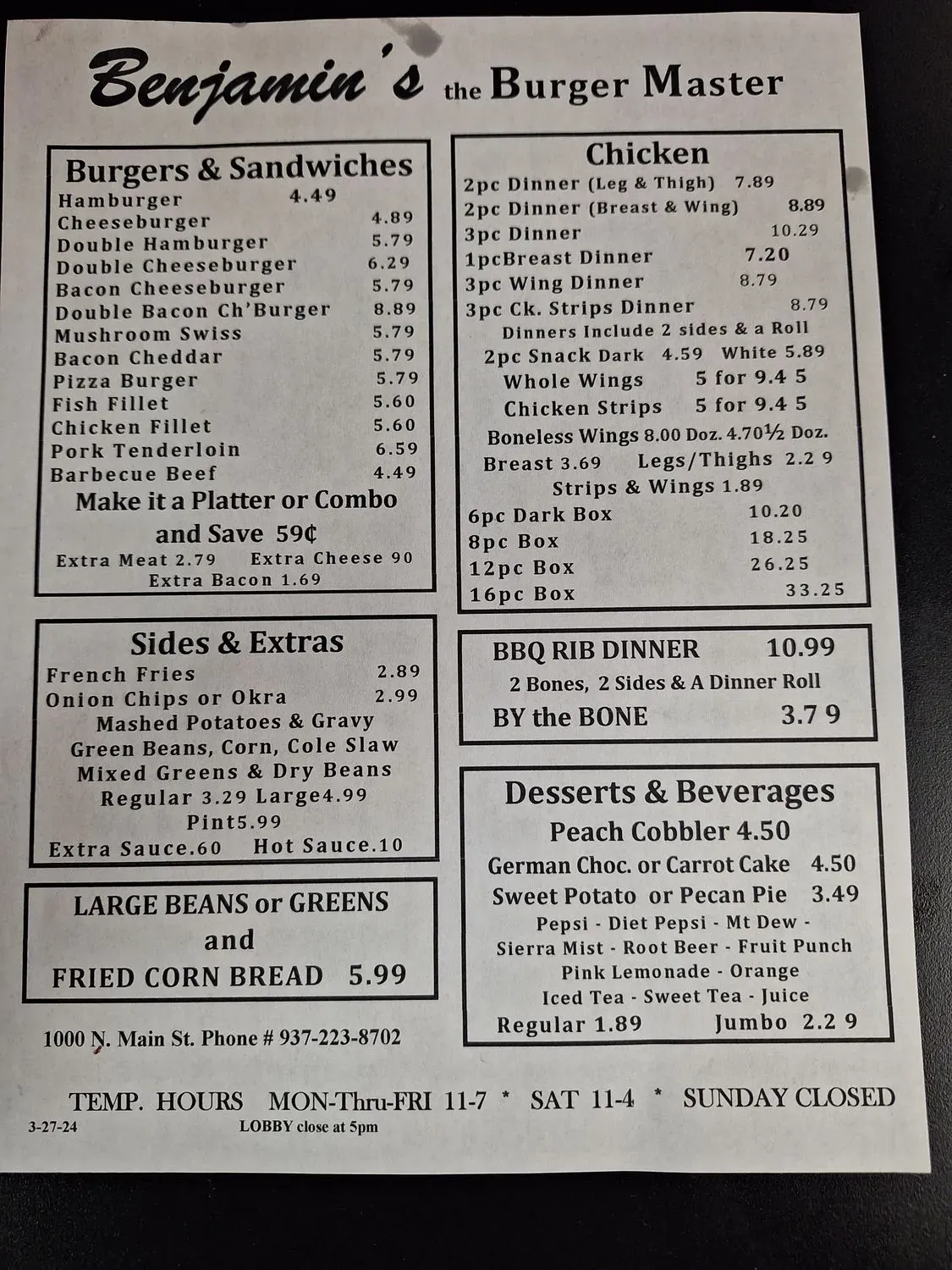 Menu 1