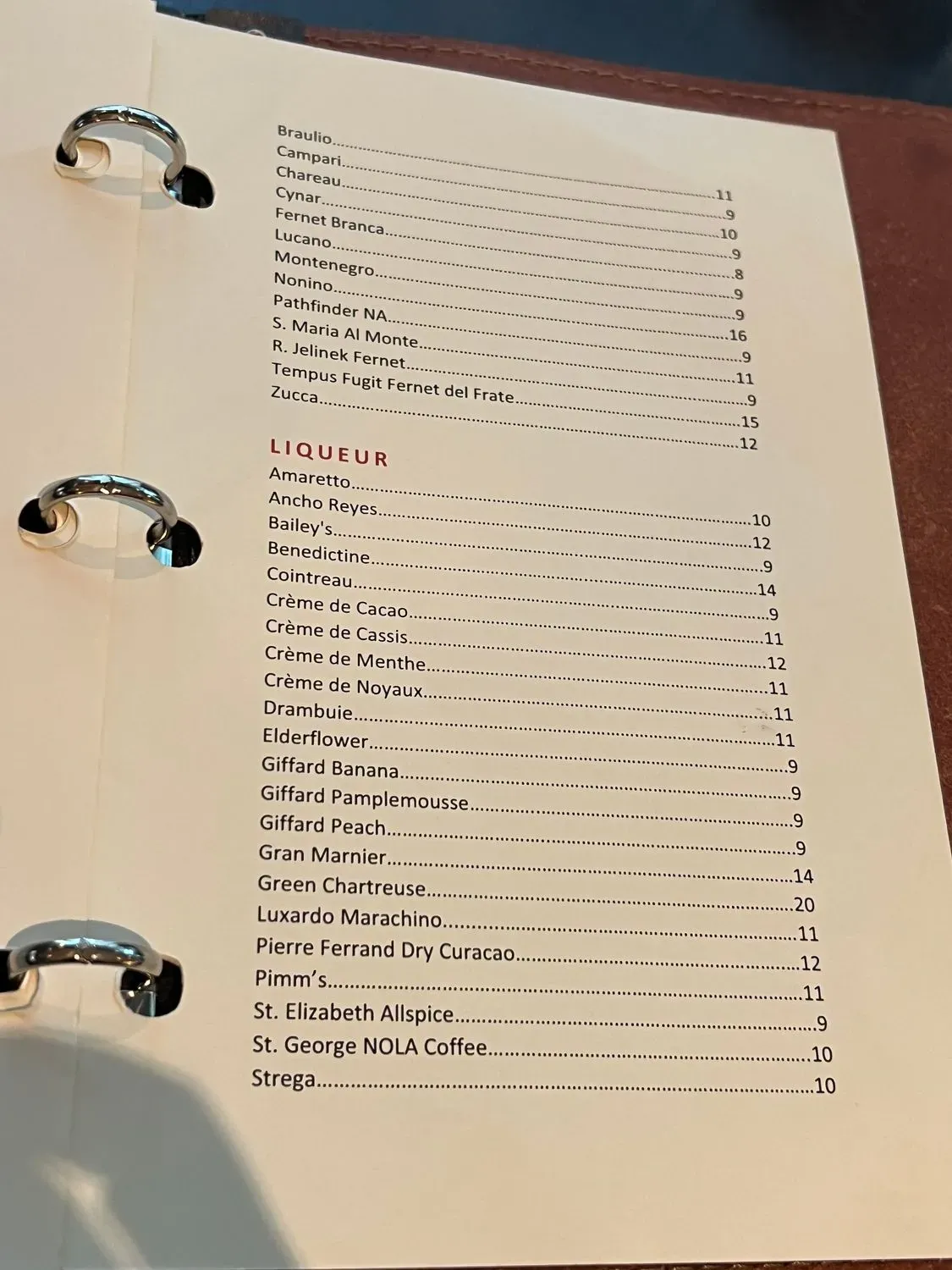 Menu 1