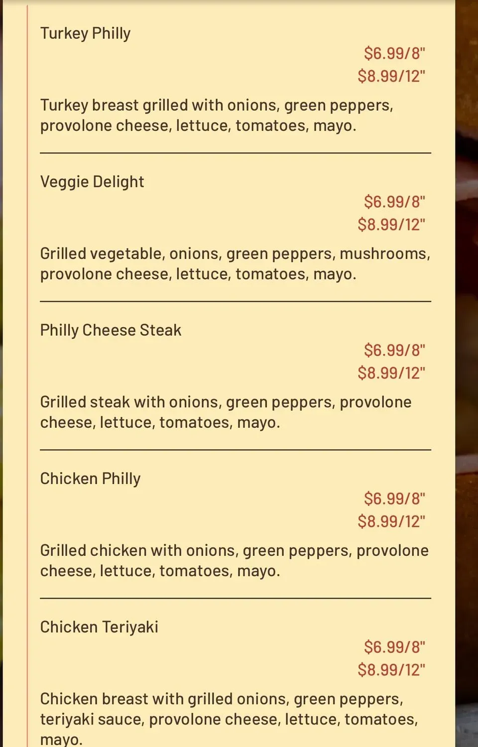 Menu 1