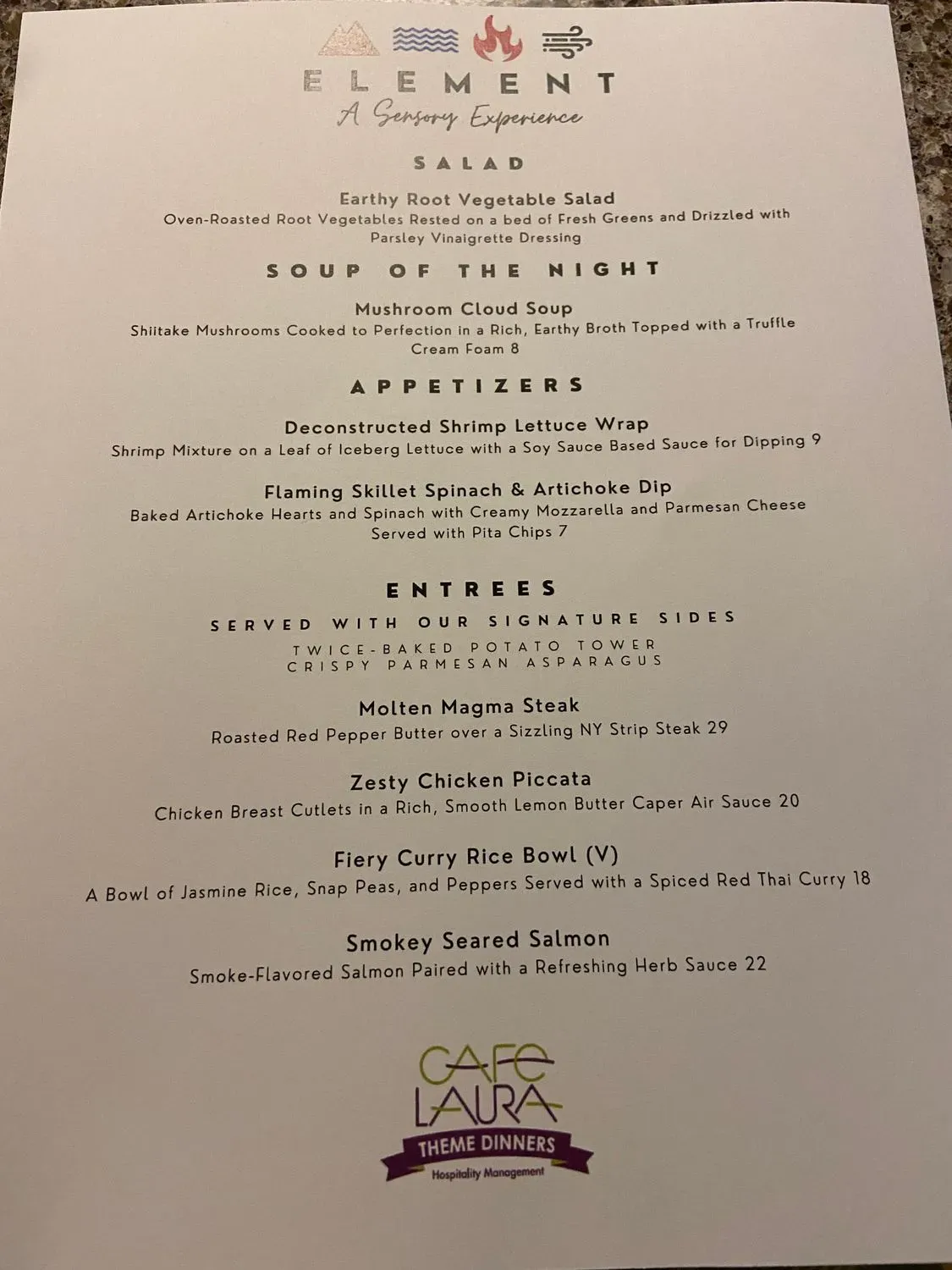 Cafe Laura Menu - Updated October 2025