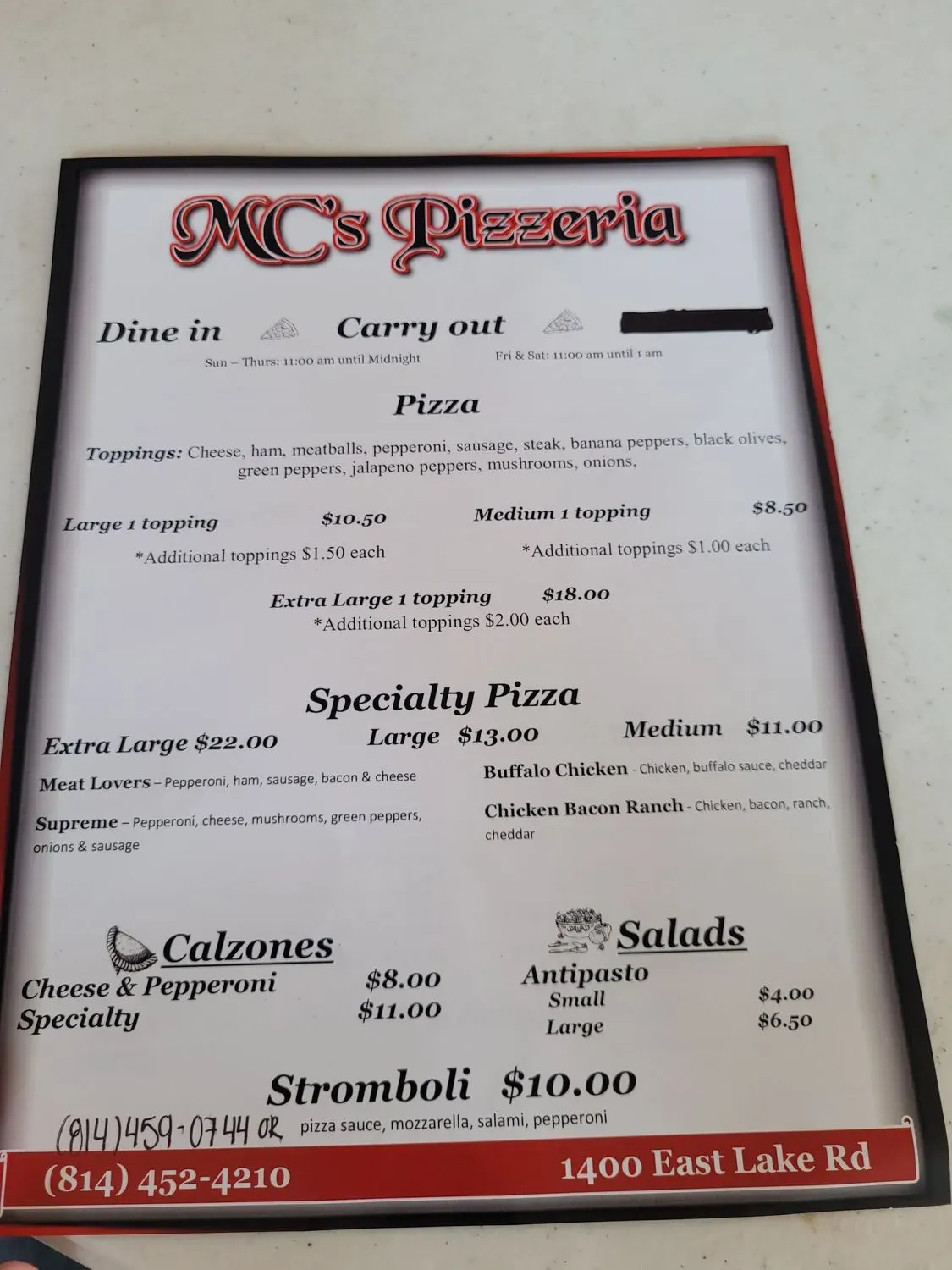 Menu 1