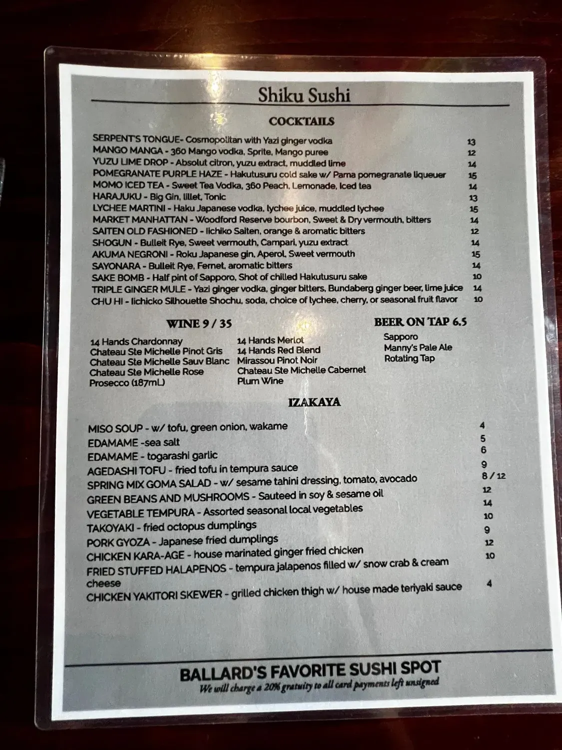 Menu 6