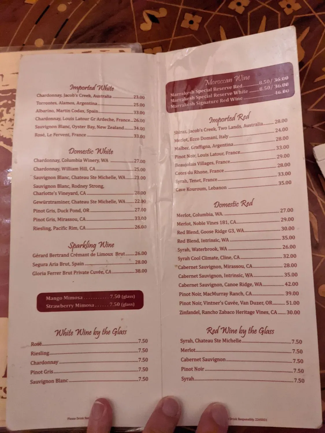 Menu 5