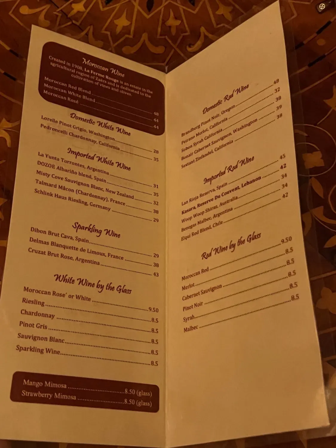 Menu 5