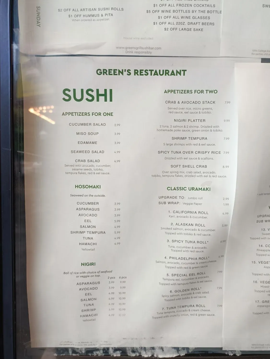 Menu 1