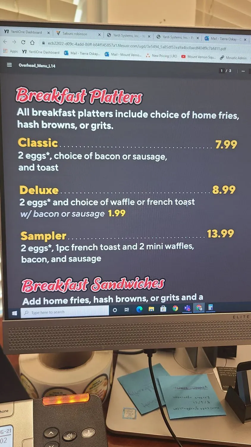 Menu 5