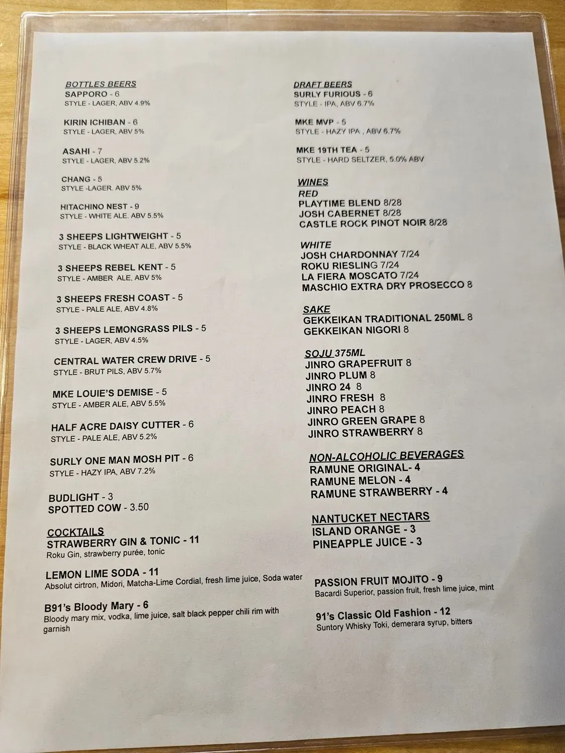 Menu 4