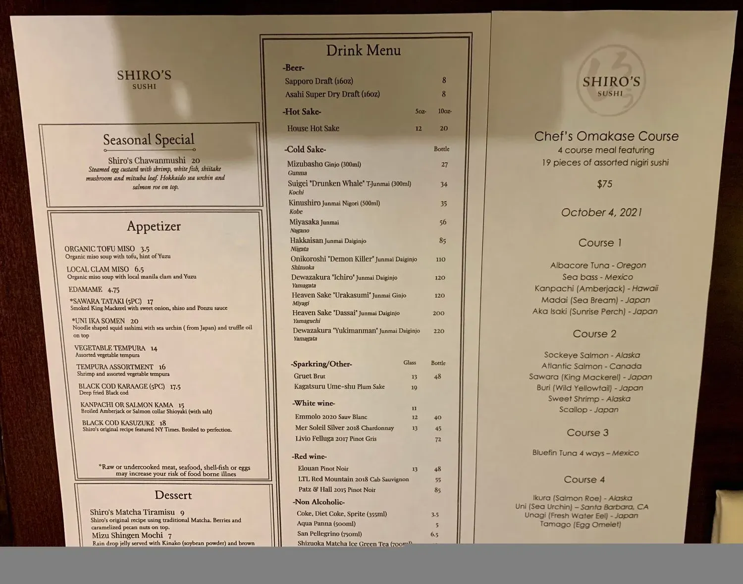 Menu 1