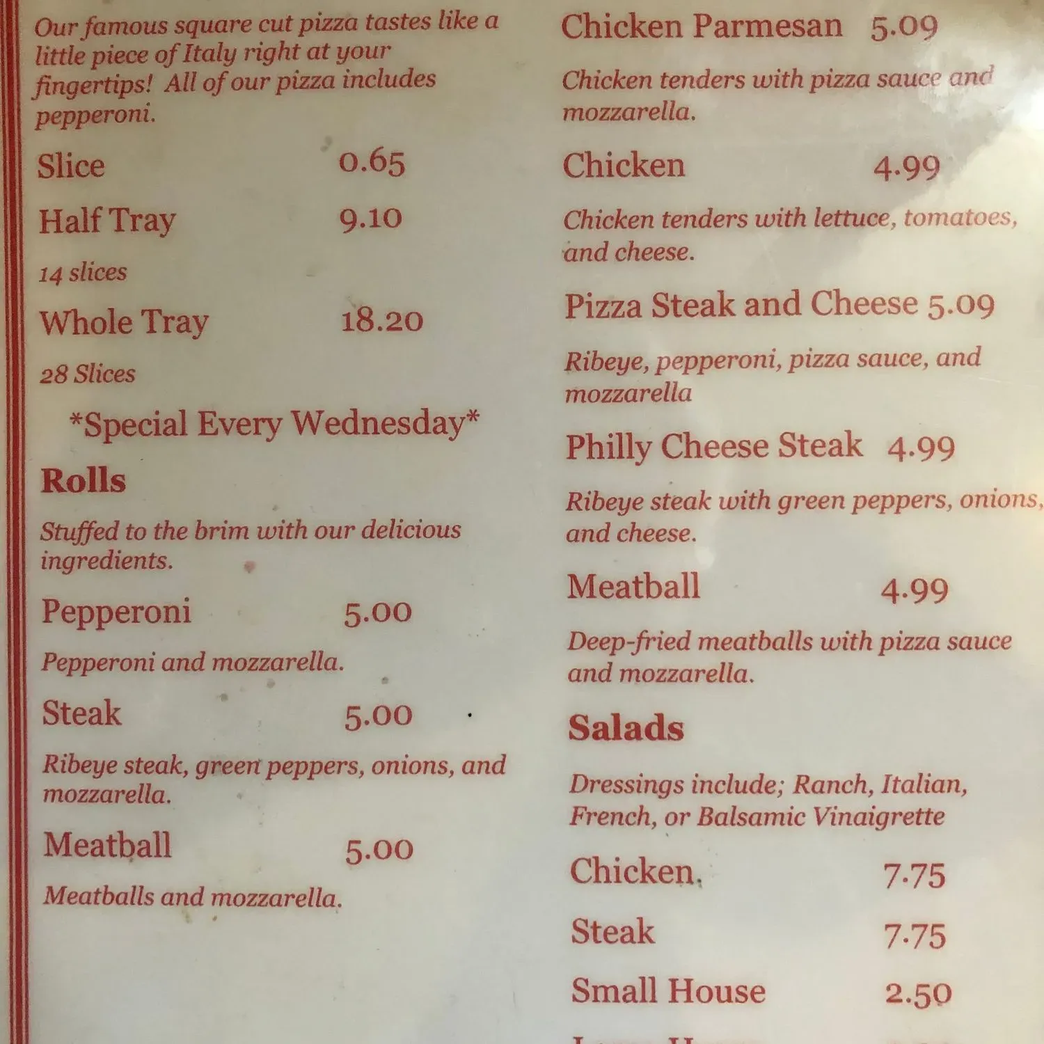 Menu 1