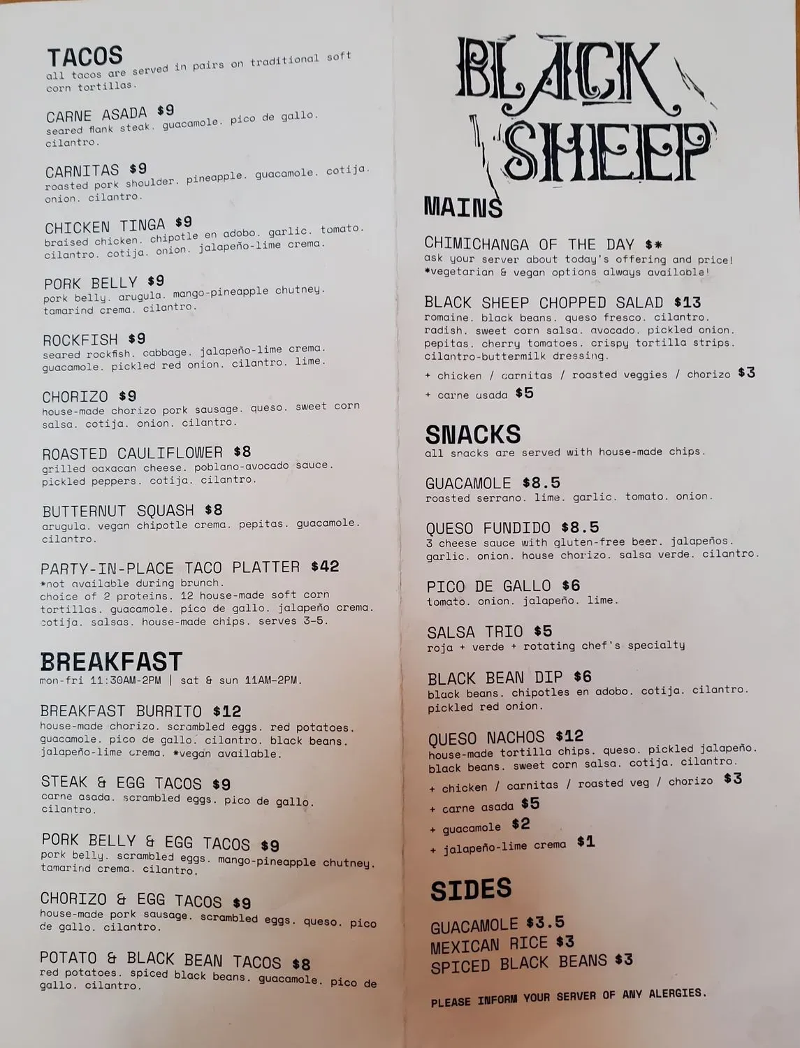 Menu 1