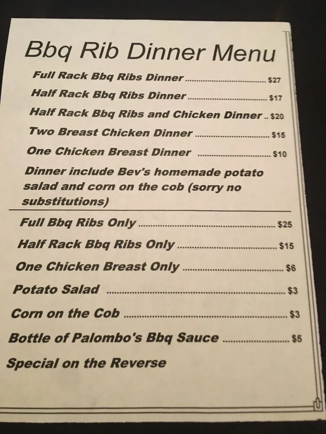 Menu 1