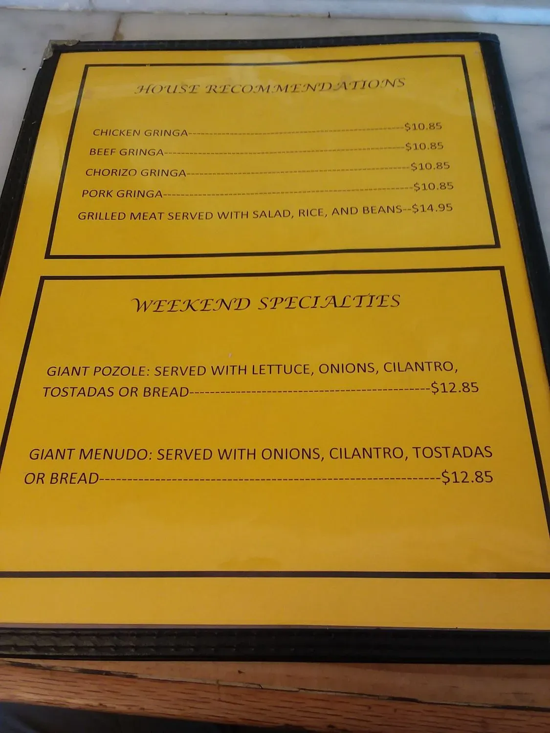 Menu 2