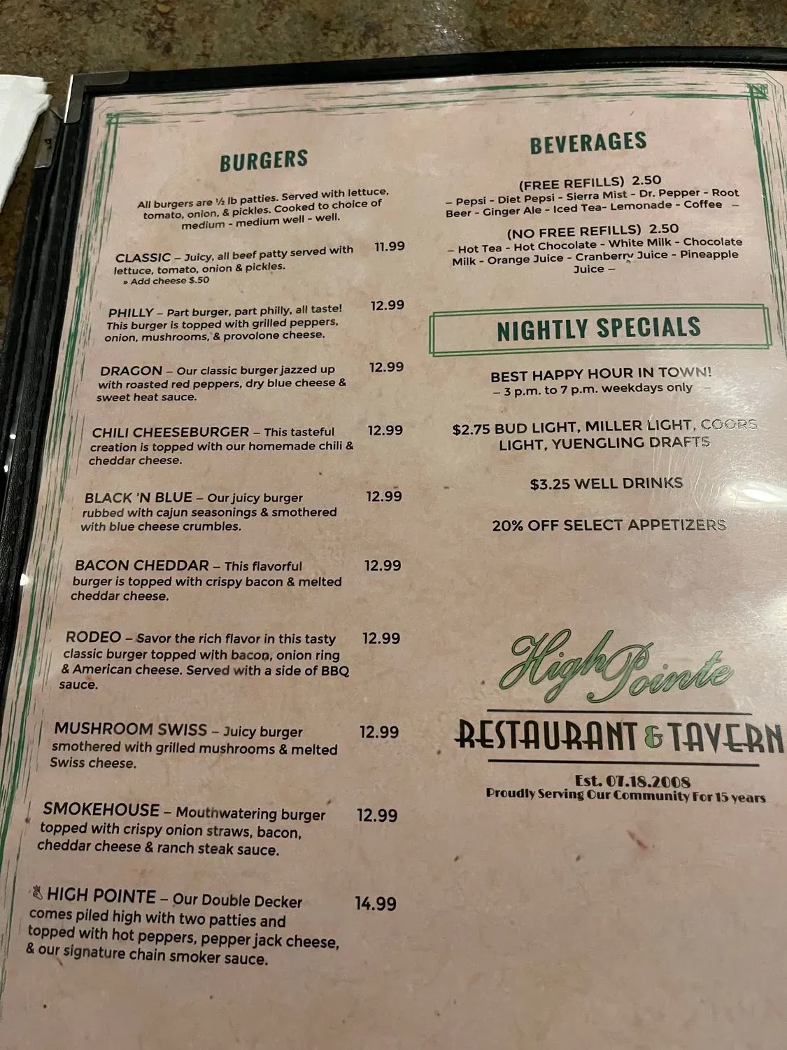 Menu 6