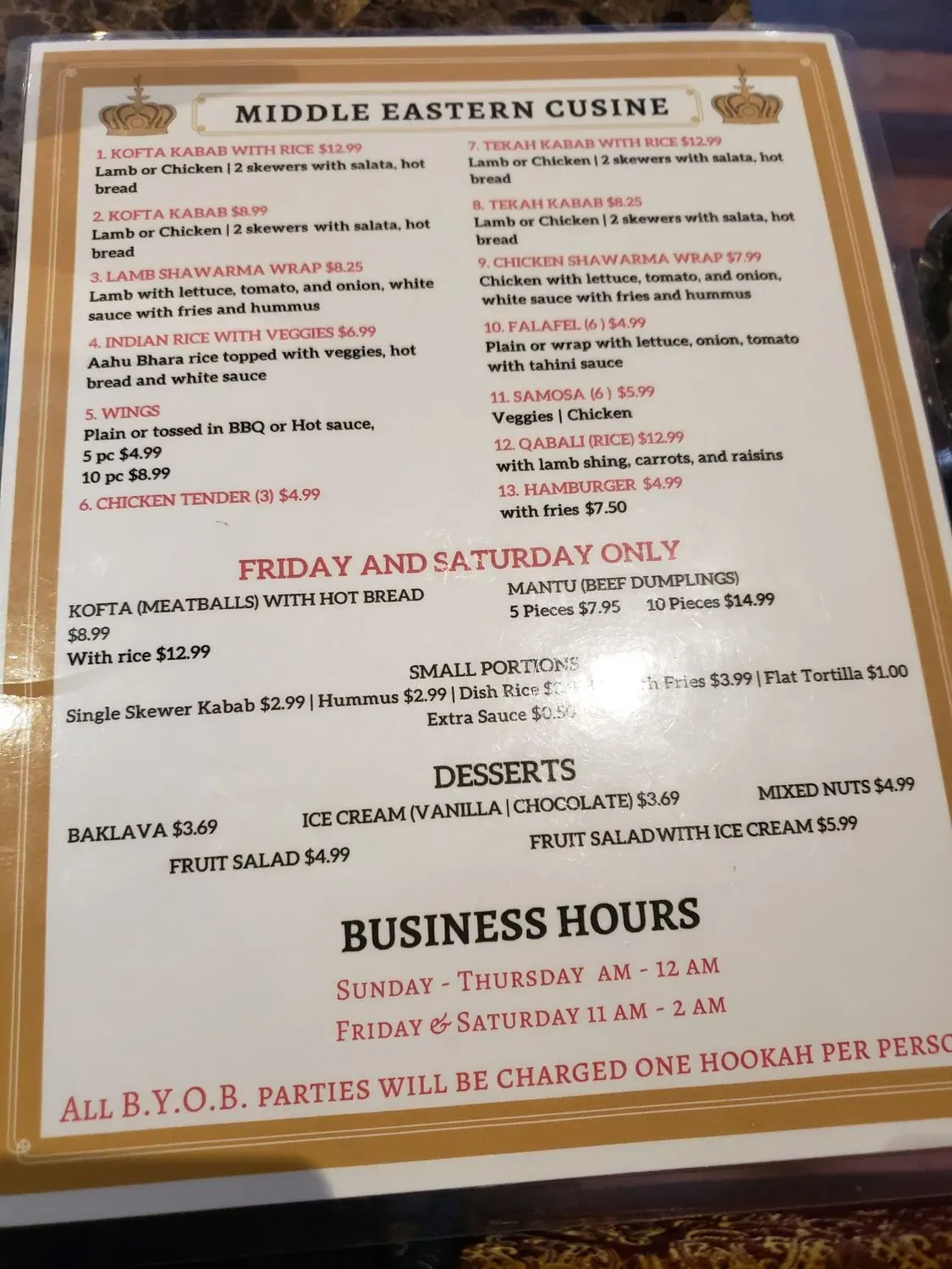 Menu 1