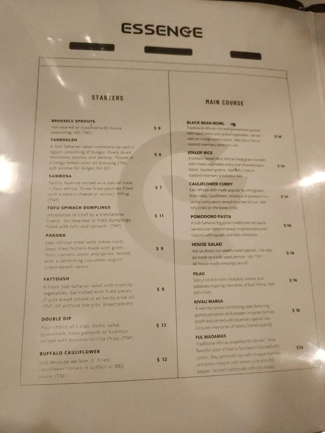 Menu 1