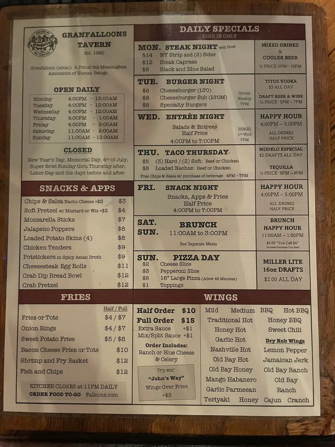 Menu 1