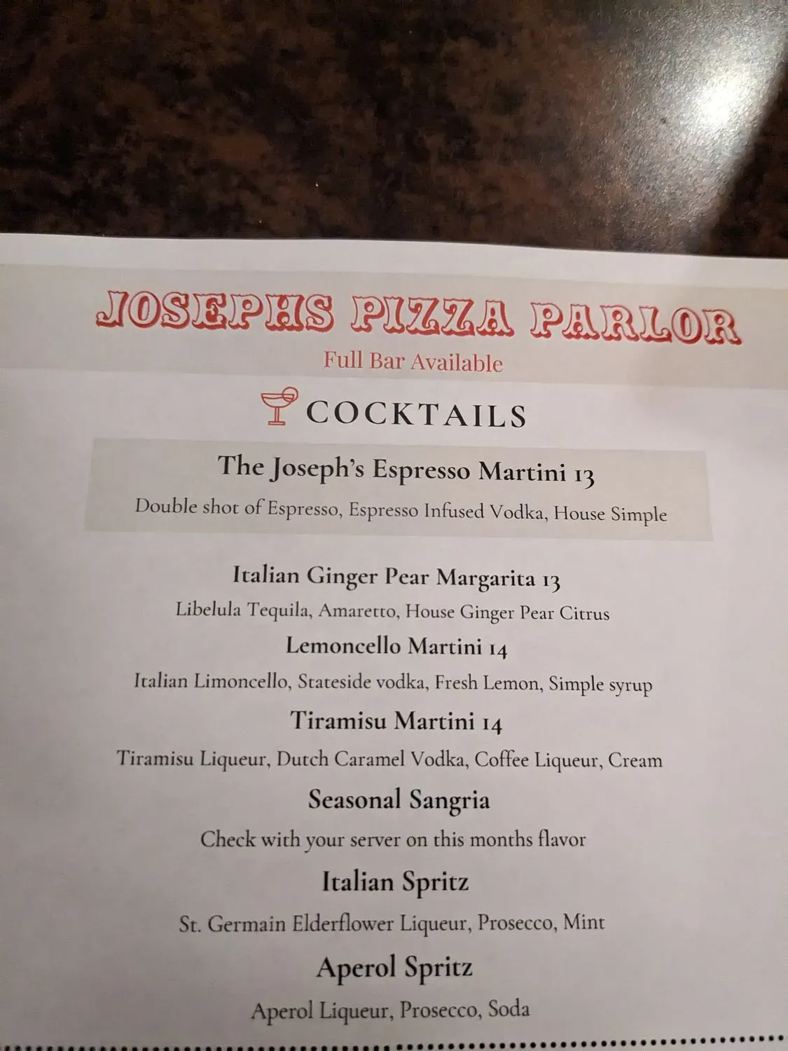 Menu 5