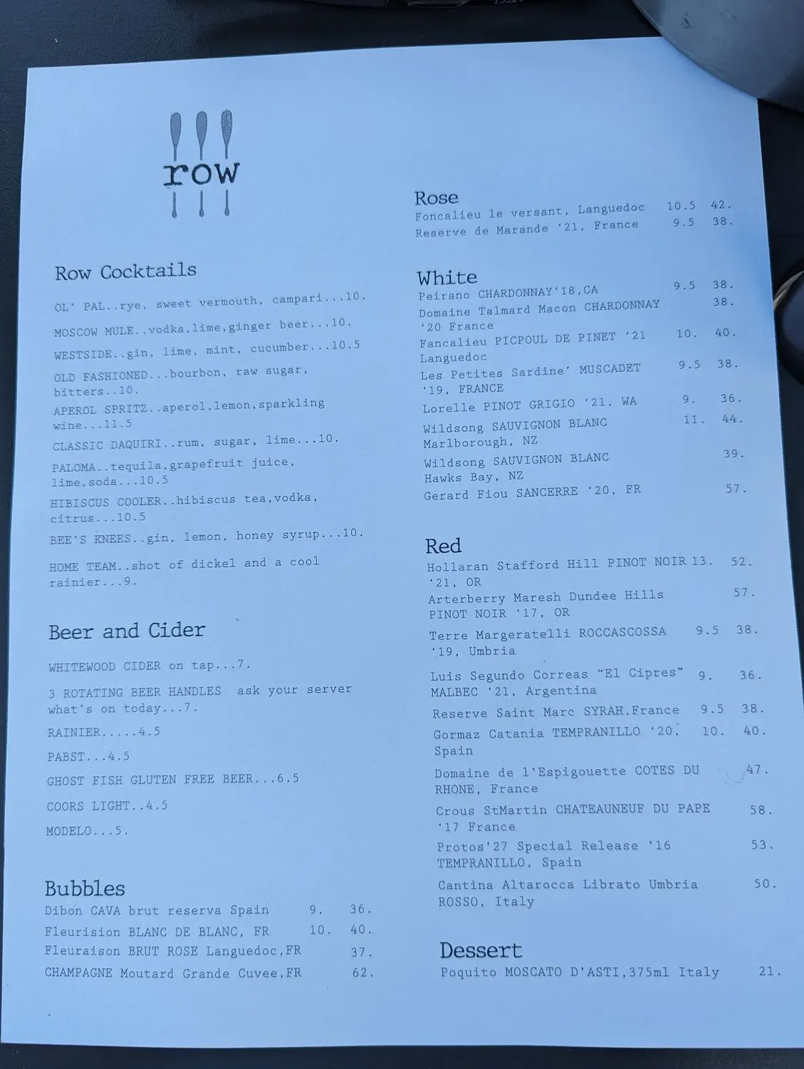 Menu 1