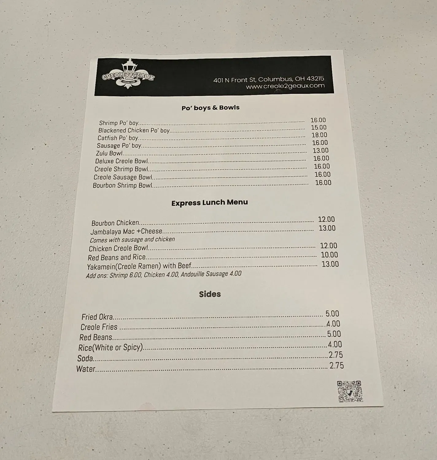 Menu 2